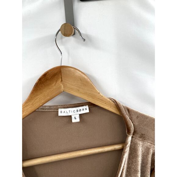 Baltic Born Champagne Velvet wrap maxi Dress - Picture 4 of 8